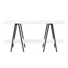 Manhattan Comfort Celine 47.24" Modern Console Table - White-Modern Contemporary Low Console Perfect For Living Room and Home Office Usage