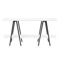 Manhattan Comfort Celine 47.24" Modern Console Table - White-Modern Contemporary Low Console Perfect For Living Room and Home Office Usage