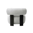 Manhattan Comfort Bartow 30.7" Mid-Century Modern Upholstered Accent Chair - Ivory and Black - 2 Pack-Delivered to you Fully Assembled! No Assembly Required