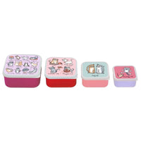 Tyrrell Katz 4-Piece Nesting Snack Box Set - Cats-Perfect for school lunches, picnics, or organizing small treasures