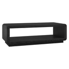 Hudson&Canal Lonni 47" Wide Rectangular Coffee Table - Black Grain-A modern take on a retro look for your living room, den, and more