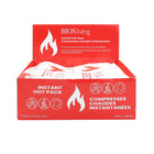 BIOS Living Instant Hot Pack Display - Large - 12 Pack-For sore muscles, muscle cramps, and joint stiffness