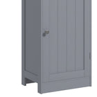 Kleankin Slim Bathroom Storage Cabinet with Adjustable Shelves and Drawer - Grey-Colour: Grey