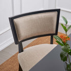 Modway Pristine Upholstered Fabric Dining Chairs - Beige - 2 Pack-Dense Foam Padding