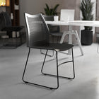Flash Furniture HERCULES Series Black Stack Chair with Air-Vent Back & Black Powder Coated Sled Base-661 lb. Weight Capacity