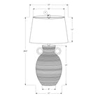 Monarch Specialties 30" H Transitional Table Lamp - Black Ceramic / Ivory / Cream Shade-Designed for modern tastes, this vase-like lamp combines functionality with aesthetic appeal, providing an eye-catching lighting solution when placed on an end or side table, nightstand, or console