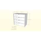 Nexera Axel 4-Drawer Dresser Chest - White & Walnut-9