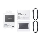 Samsung T7 2TB USB 3.2 Gen. 2 Portable Solid State Drive - Grey-Solid aluminum unibody construction adds further protection, keeping your data safe from falls of up to 6 ft.