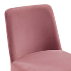 Modway Amplify Sled Base Performance Velvet Dining Chairs - Gold/Dusty Rose - 2 Pack-9