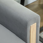 HOMCOM 53" Loveseat Sofa with Solid Wood Legs - Grey-Anti-slip foot pads protect floors and keep furniture steady