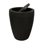 Modern Homes 7L Round Bath Bin - Brown-Features convenient swing lid and innovative hidden bag