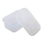 Minimal Silicone Bento Lunch Boxr - Clear - 700ml - Set of 2-BPA, BPS, PVC Free