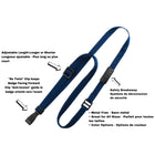 Beslayn Heavy Duty Flat Braid Adjustable Breakaway Lanyard With No Twist Plastic ID Clip - Navy Blue - 50 Pack-10mm flat width for comfort and style