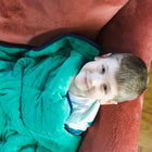 Bouncyband Soft Fleece Weighted Sensory Blanket for Kids - 7 lb Small - 56" x 36"-RELIEVES THE WIGGLES: Weighted blanket feels like a warm soothing hug providing a sense of well-being so kids are more secure inside, and more comfortable and confident outside