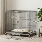 PawHut Dog Crate on Wheels - 30" - Metal-Offers ample space for small to medium-sized pets to relax
