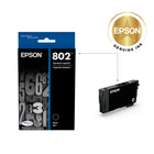 Epson T802 Ink Cartridge - Standard Capacity - Black-Worry-free handling - smudge, fade and water resistant prints 