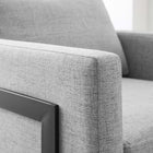 Modway Posse Upholstered Fabric Accent Chair - Black Light Grey-Durable Fabric