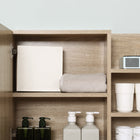 Kleankin 23.5 Inch Wall Mount Medicine Cabinet with Mirror - Natural Wood-Assembly required