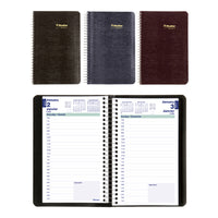 Blueline 2027 Daily Planner with Spiral Binding and Soft Lizard-Like Cover - 8" x 5" - Assorted - Bilingual-12-Month: January 2027 to December 2027