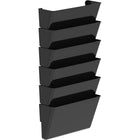 Storex Eco-Friendly Wall Files - Legal Size - Black - 6 Pack-Holds legal and letter size documents and folders