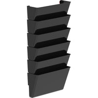 Storex Eco-Friendly Wall Files - Legal Size - Black - 6 Pack-Holds legal and letter size documents and folders