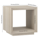 Hudson&Canal Evie 22"W Rectangular Side Table - Alder White-9