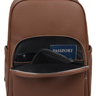Bugatti Wellington Business Backpack for Laptops up to 15.6" - Cognac-Padded back & padded adjustable shoulder straps: Ergonomic, length-adjustable straps with padding to improve load distribution and carry comfort