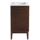 Modway Ledger 24" Bathroom Vanity - Walnut/White-8" Centerset Faucet Holes