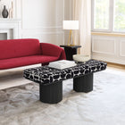 Zuo Botoia Bench - Black/White-Furniture Colour: Black/White