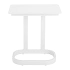 Zuo Friss End Table - White-Powder Coated Aluminum rectangular shape tabletop