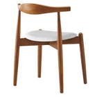 Modway Stalwart Dining Side Chairs - Dark Walnut/White - 2 Pack-8