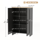 HOMCOM Modern 23.6" L Buffet Cabinet with Storage - Black-Versatile use as sideboard or living room cabinet