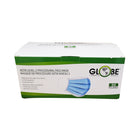 Globe Commercial Pleated Masks - Level 2 - 50 Pack-Adjustable nose clip with ear loops