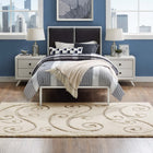Modway Jubilant Sprout Scrolling Vine Shag Area Rug - 5 ft W x 8 ft L - Creame/Beige-Shag Weave Of 1.18 Inches