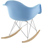 Modway Rocker Plastic Lounge Chair - Blue-Chair Weight Capacity - 286 lb