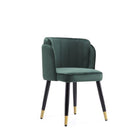 Manhattan Comfort Zephyr 21.65" Modern Velvet Upholstered Dining Chair - Hunter Green-Modern Dining Chair Perfect for Dining and Living Room Use