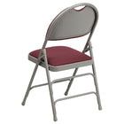 Flash Furniture HERCULES Series Ultra-Premium Triple Braced Burgundy Fabric Metal Folding Chairs with Easy-Carry Handle - 4 Pack-Burgundy Fabric Upholstery
