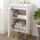Modway Chaucer 18" Bathroom Vanity - White-Rattan Weave Door