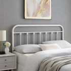 Modway - Sage Métal Tête de lit jumelée, Blanc-Construction en fer revêtu de poudre