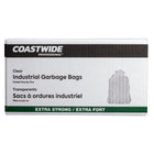 Coastwide Professional Garbage Bags - Extra Strong - 35" W x 50" L - Clear - 100 Pack-Side seamed & Seamless bottom for extra strength