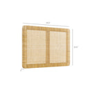 Modway Sandy Wall Mounted Wood and Rattan Twin Size Headboard - Natural Rattan-Mango Wood