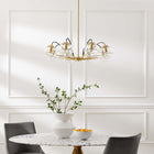 Modway Hanna 8-Light Chandelier - Clear/Gold-Professional Installation Required