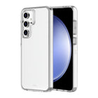 AXS Crystal Shield D3O Case Made with Recycled Materials for Samsung Galaxy S24 FE - Clear-Anti-UV material offers a crystal clear design displaying the original design of your phone while providing protection against drops and scratches.