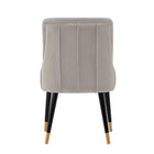 Manhattan Comfort Eda 22.83" Modern Leatherette and Velvet Upholstered Dining Chair - Grey-Delivered to you Fully Assembled! No Assembly Required