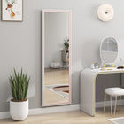 HOMCOM Full Length Mirror - 21" W x 64" H - Pink-Colour: White, Pink 