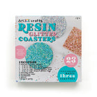 Art 101 Resin Glitter Coaster Kit-Includes gloves for appropriate safety measures