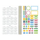 Blueline 13 Months Weekly/Monthly Academic Planner - July to July - 8" H x 5" W - Splash Design - Bilingual-Password section