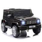 Aosom 12V Mercedes-Benz G500 Kids Electric Ride-On Car - Black-Realistic look of car, horn, music, bright headlights, stream line design and 2 openable car doors 