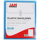JAM Paper Plastic Envelopes with Button and String Tie Closure, Letter Open End, 9.75 x 11.75, Blue Poly, 12 Pack (118B1BU)-They have a 1" expansion for a growing workload
