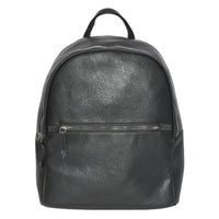 Nicci Backpack with Front Zipper Pocket - Black-Adjustable backpack straps 
